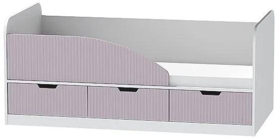 Детская комната Бриз МДФ, набор 9, Белый/Ирис (Полосы)