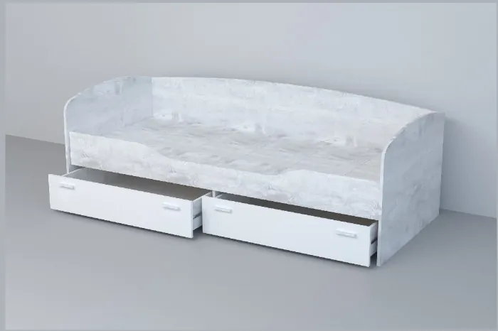 Кровать 0,8 арт.016 (Дуб Крафт Золотой/Камень Темный)