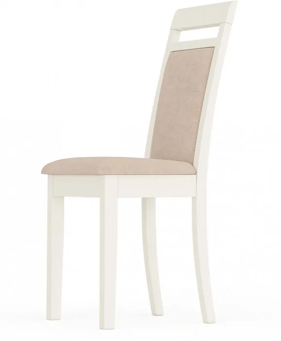 Стул Мебель--24 разборный Гольф-12, цвет слоновая кость, обивка ткань велюр бежевый 05, 40х40х100 см., от пола до верха сиденья 47 см. (мягкая спинка)