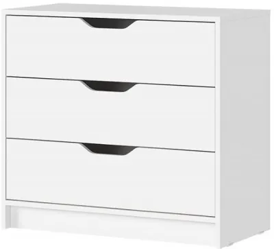 РУНА КМ 01 Комод 800 Фасад БЕЛЫЙ/Корпус БЕЛЫЙ