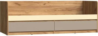 Челси Цвет Кровать с ящиками (Слоновая кость/Глиняный серый/Дуб крафт)