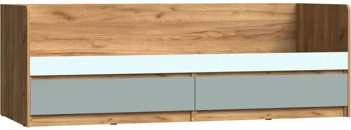 Челси Цвет Кровать с ящиками (Слоновая кость/Глиняный серый/Дуб крафт)