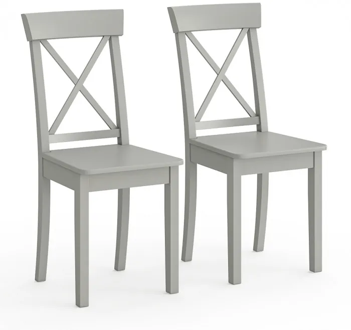 Два стула Мебель--24 Гольф-14 разборных, цвет серый, деревянное сиденье серое, ШхГхВ 41х42х95 см., от пола до верха сиденья 47 см.