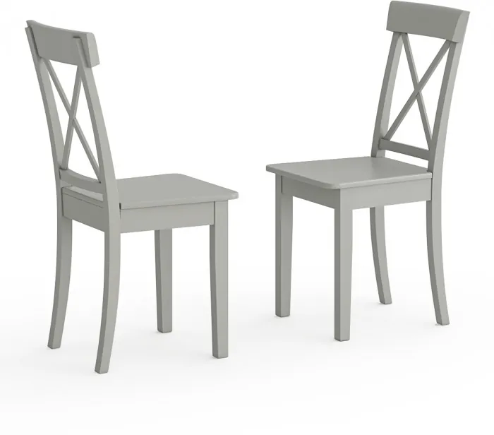 Два стула Мебель--24 Гольф-14 разборных, цвет серый, деревянное сиденье серое, ШхГхВ 41х42х95 см., от пола до верха сиденья 47 см.