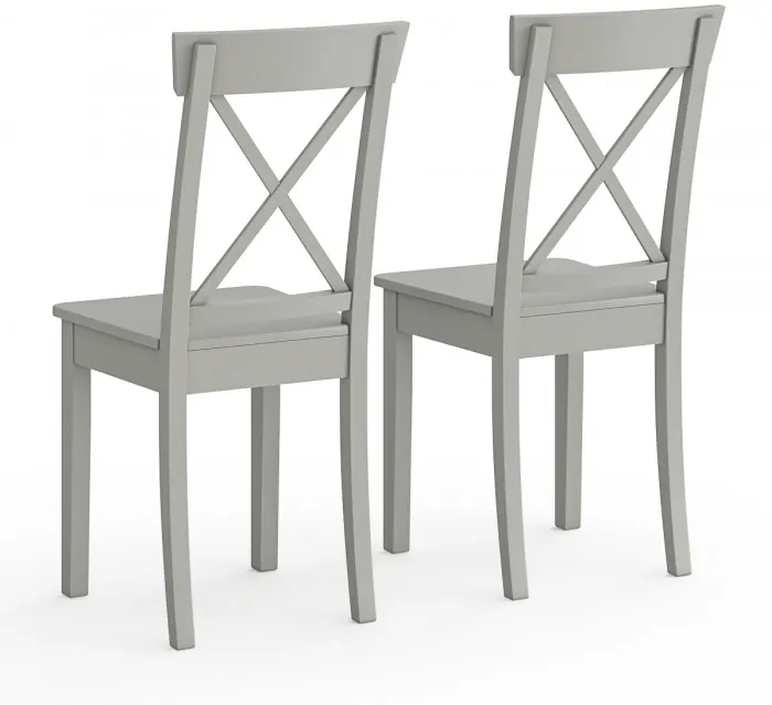 Два стула Мебель--24 Гольф-14 разборных, цвет серый, деревянное сиденье серое, ШхГхВ 41х42х95 см., от пола до верха сиденья 47 см.