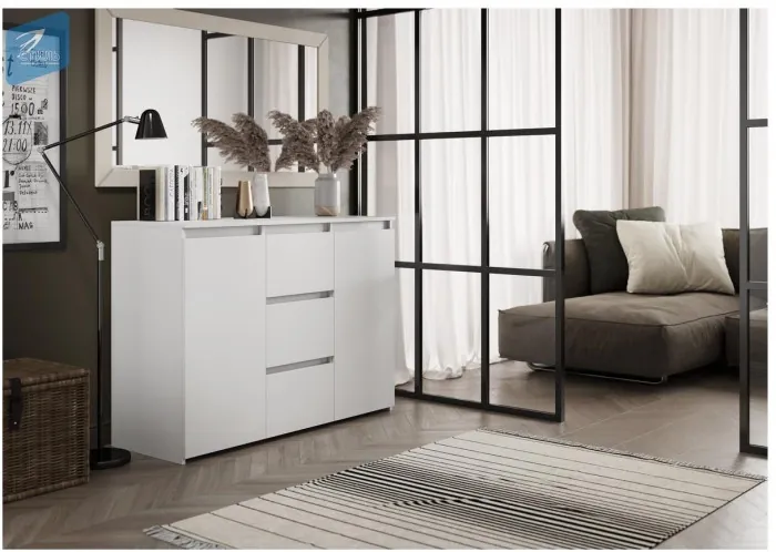 Милано-3 Комод (Белый, Белый)