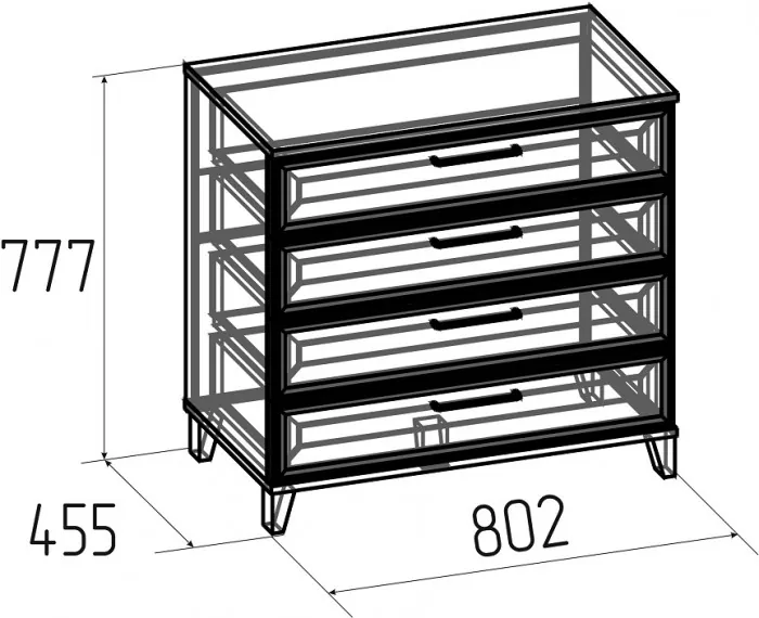 Комод с ящиками Аурелио 6, белый