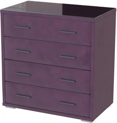 Интерьерный комод со стеклом винный