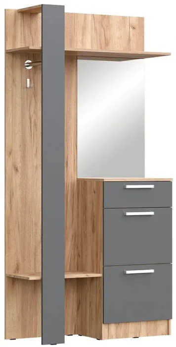 Мартина Вешалка комбинированная (Дуб Сонома / белый)