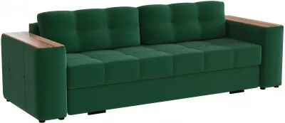 Диван раскладной Нави, изумруд/мдф дуб канадский
