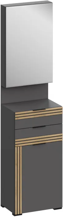 Модульная Прихожая Нао, набор №2, Графит/Графит, Дуб вотан, Simple 27