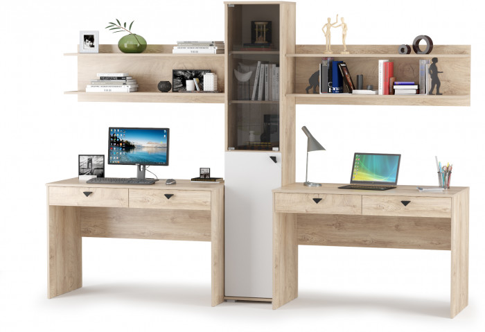 КР100 Бостон № 06, цвет дуб эндгрейн элегантный/, 12.69+09.132+13.155+12.69+09.132, ШхГхВ 269х57,2х194,4 см., универс. сборка