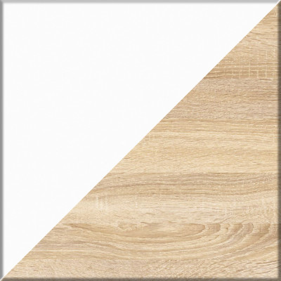 Мори Стол компьютерный МС-1 левый + Комод МК700.5, цвет дуб сонома/белый, ШхГхВ 160,4х50х114 см., выдвижной ящик слева, НЕ универсальная сборка