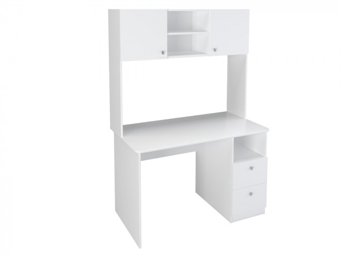 Стол письменный с надстройкой Белый/Белый