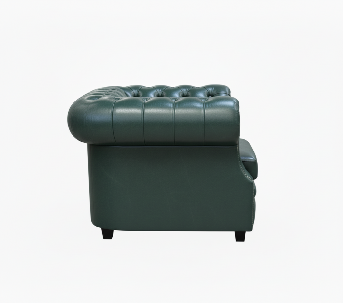 Кресло Честер ЛОФТ, экокожа, зеленый