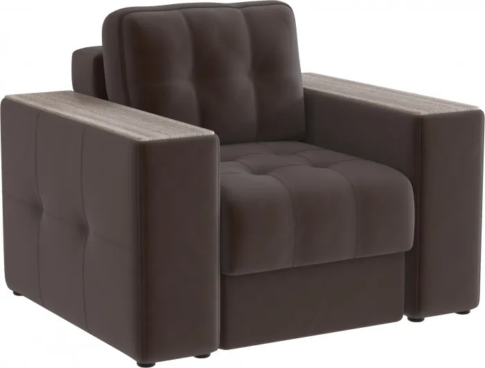 Кресло Виконт, Коричневый/Сандал белый МДФ