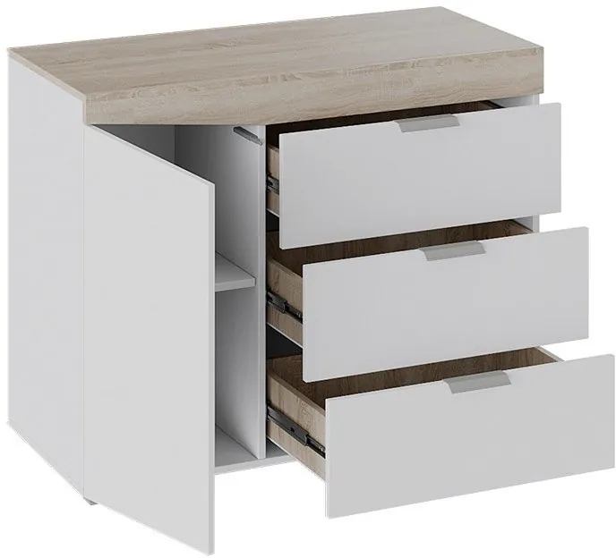 Комод тип 1 (Дуб Сонома/Белый Ясень)