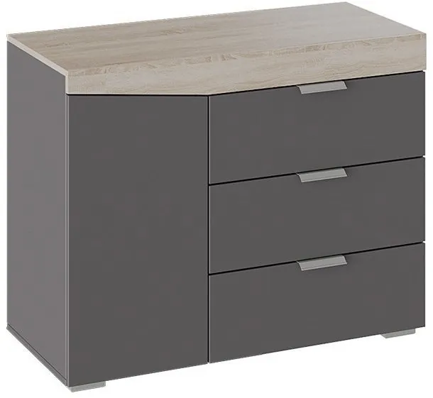 Комод тип 1 (Дуб Сонома/Белый Ясень)