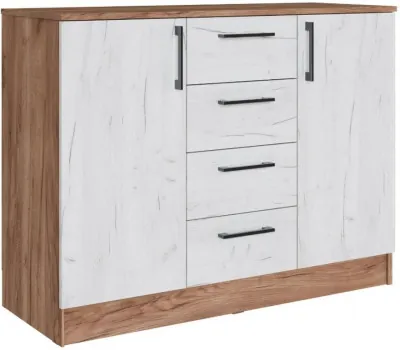 Вегас Комод дуб крафт табачный/дуб крафт белый