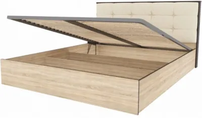 Кровать Лирика ЛК-2 велюр карамель + основание ПМ 160