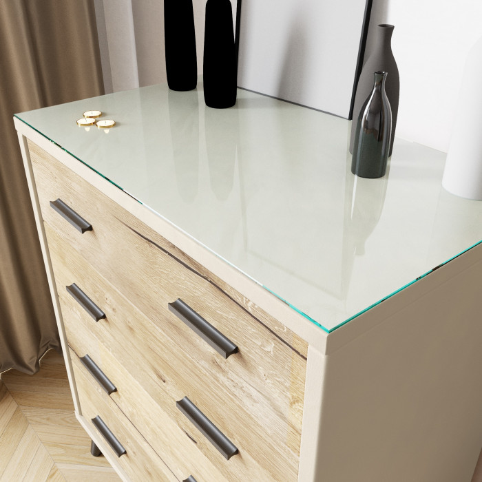 Комод интерьерный Ланс бежевый/мдф дуб канадский