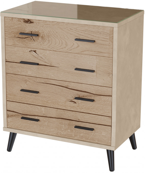 Комод интерьерный Ланс бежевый/мдф дуб канадский