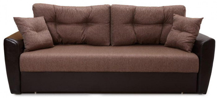 Диван еврокнижка Амстердам 140 рогожка коричневая
