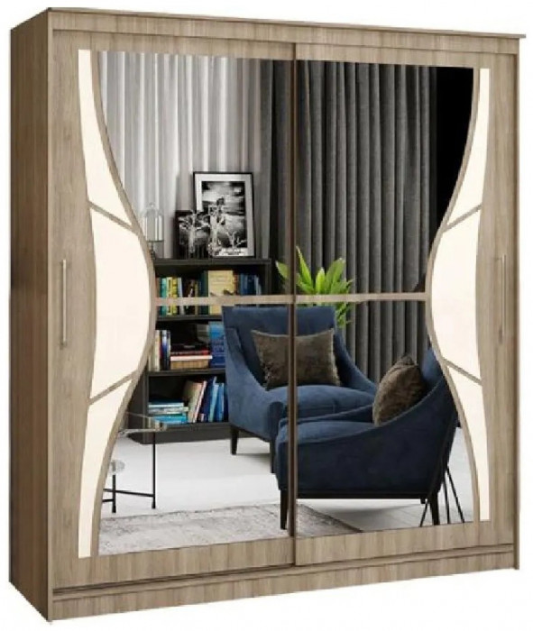 Шкаф-купе Элегант 1 1500 (Сандал светлый)