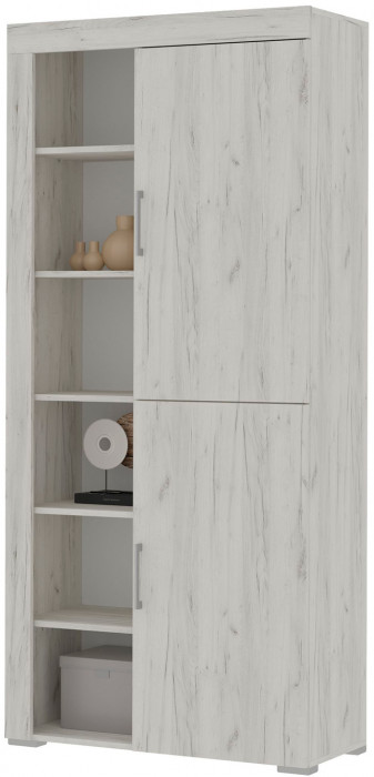 Гранд стеллаж 03 (ШК 4) (0.896х1,944х0,383) дуб крафт белый