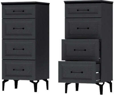 Шарм Комод К-4 Антрацит/Рамка