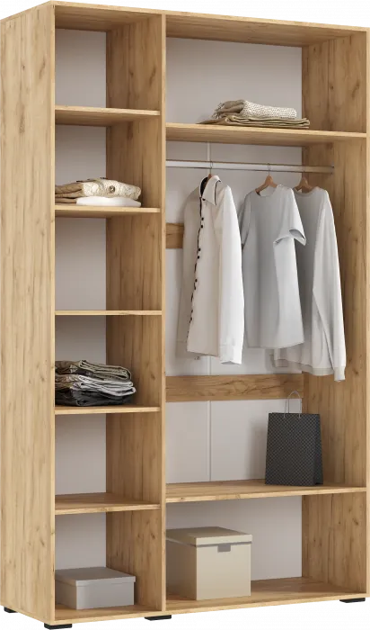 Флэш Шкаф 3-х ств. 1350 браш графит/дуб крафт