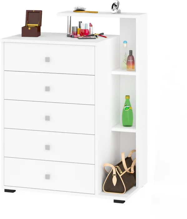 Камелия Комод, цвет белый, ШхГхВ 80х46,8х107,6 см., НЕ универсальная сборка