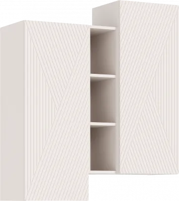 Флэш Шкаф подвесной комбинированный (Кашемир, Кашемир)