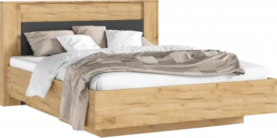 Остин Кровать парящая 160 с ПМ, дуб крафт/графит