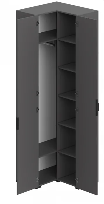 Ома Шкаф угловой ШК-3643, Графит