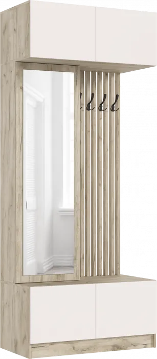 Модульная прихожая Роджинамиф, Крафт серый/Кашемир