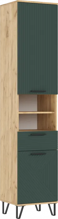 Флэш Прихожая, вариант №1, Браш мени грин/Дуб крафт