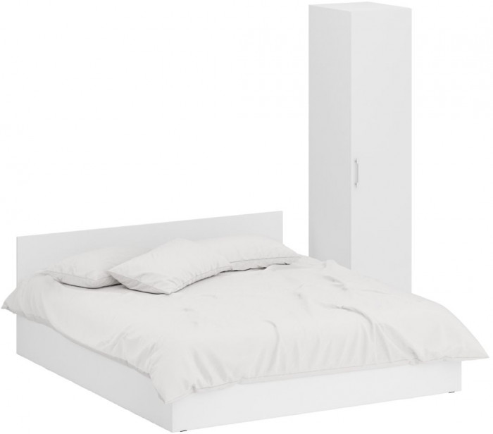 Кровать 1800 + Пенал Стандарт, белый