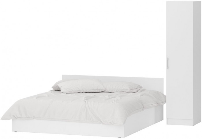 Кровать 1800 + Пенал Стандарт, белый