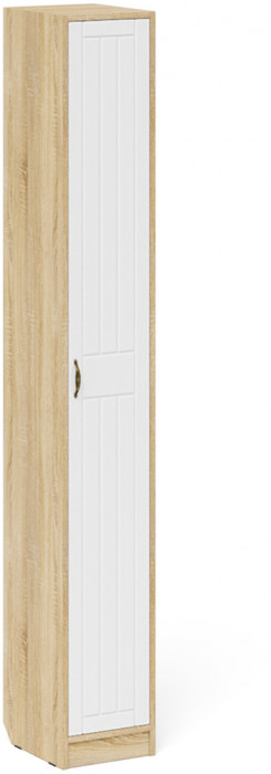 Прихожая П-6 Компоновка № 25, цвет дуб сонома/фасады МДФ белое дерево фрезеровка прованс, ШхГхВ 150х50х210 см., универсальная сборка