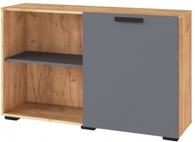 Квартет-13 Тумба дуб крафт золотой/графит серый