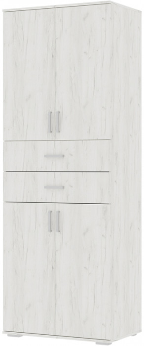 НЕЛЬСОН ШК 05 (СОЛО-5) Шкаф (0.800х2,200х0,500) дуб крафт белый/дуб крафт белый