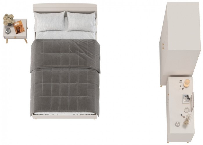 Афина Спальня 23-1200, кашемир серый