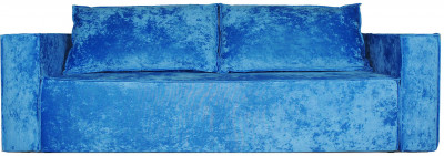 Диван-кровать Лофт Люкс Плюш, еврокнижка, независимый пружинный блок,140х195, синий