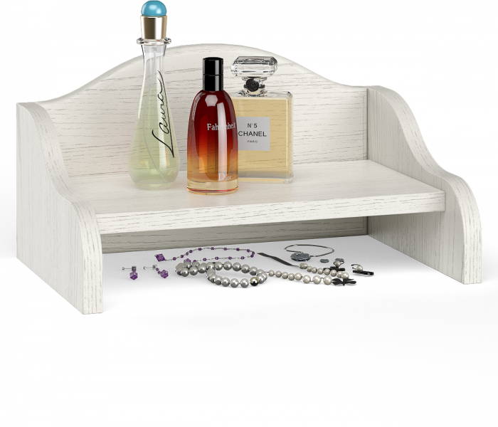 Ливерпуль Кровать 11.08 + основание + ножки + Тумба 08.146 + Полка 10.117, ясень ваниль/белый