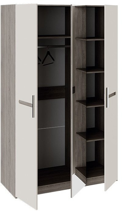 Фьюжн ТД-260.07.43 Шкаф комбинированный (с 3 дверями) (Белый глянец, Венге Линум)