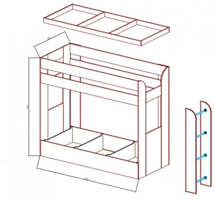 Карамель 75 кровать-диван Бодега Светлый / Ткань Willy Mint