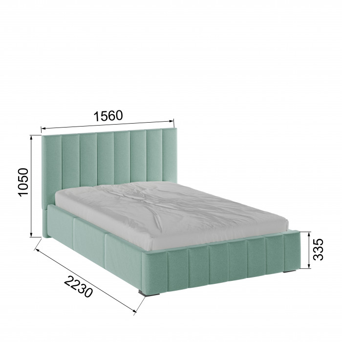 Нега Кровать интерьерная 140 мятный, ПМ