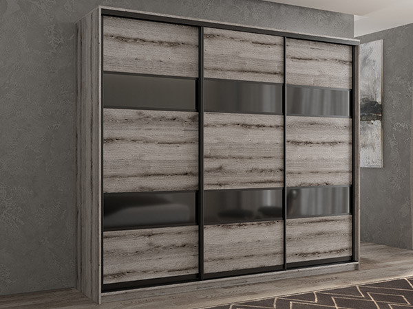 Шкаф-купе Кааппи 7 Эвок Окаменелый 180х45х230 см