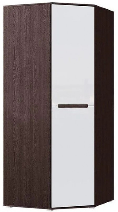 Ким Шкаф угловой (Сонома / Белый глянец)